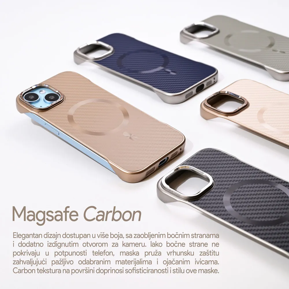 Maska Magsafe Carbon za iPhone 13 Pro 6.1 siva