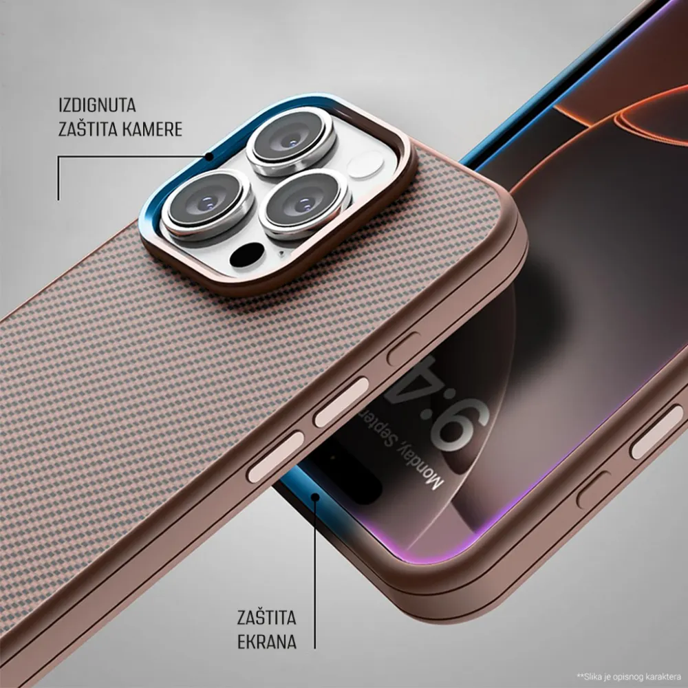 Maska Magsafe Kevlar za Samsung A156B Galaxy A15 5G braon