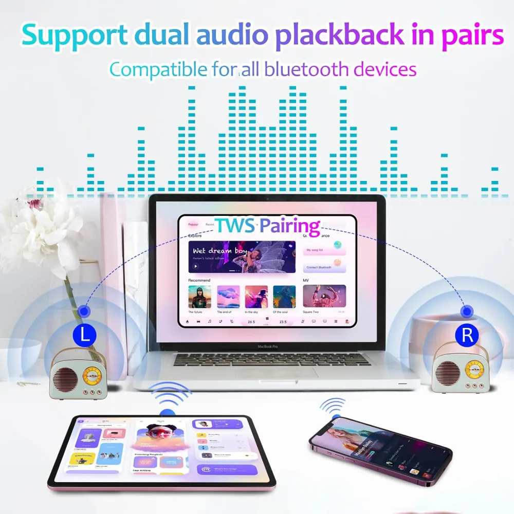 Bluetooth zvucnik T20 PLUS beli