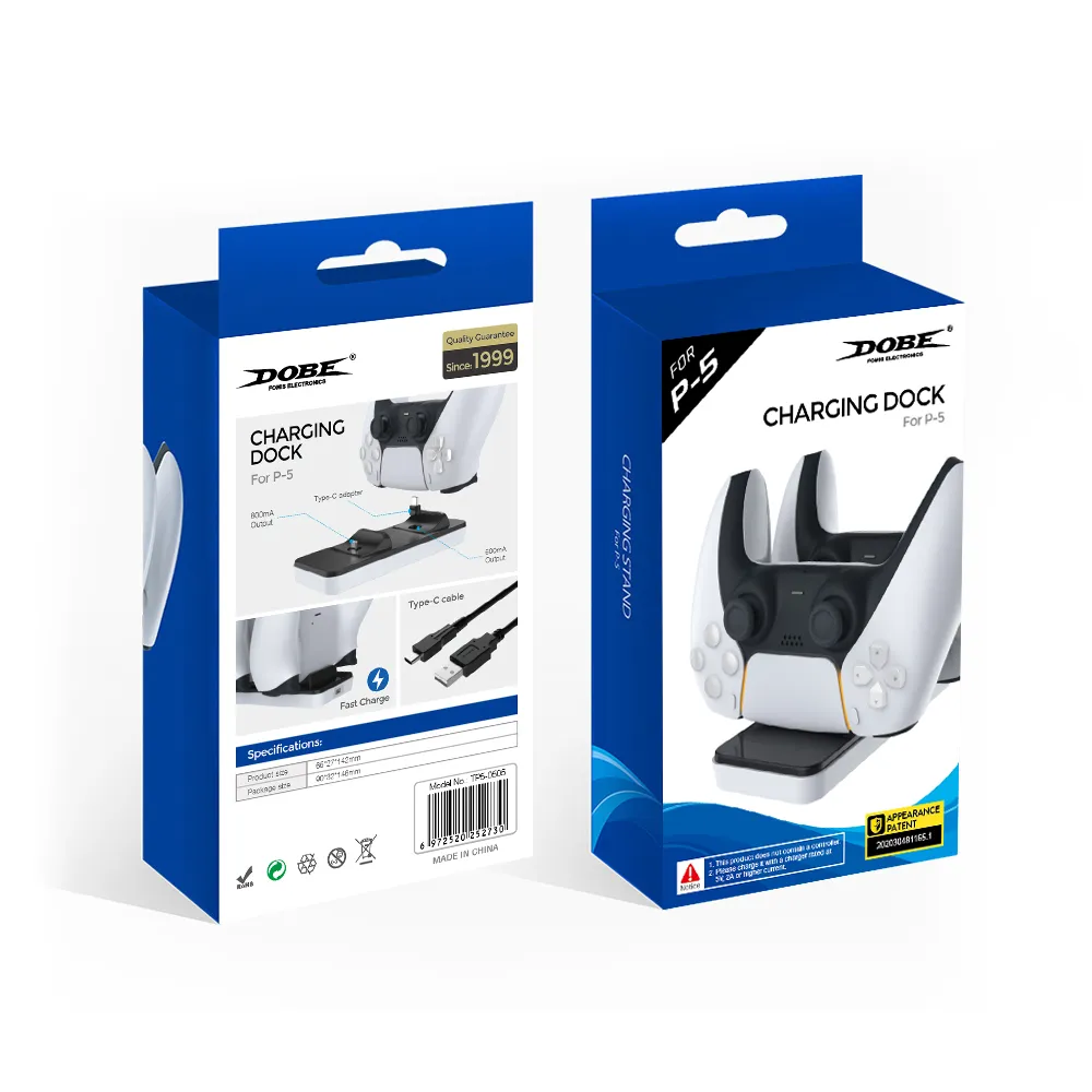 Dobe TP5-0505 stalak-punjac za dva gamepada PS5 bel1