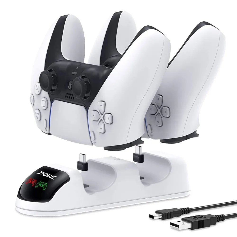 Dobe TP5-0506 stalak-punjac za dva gamepada PS5 beli