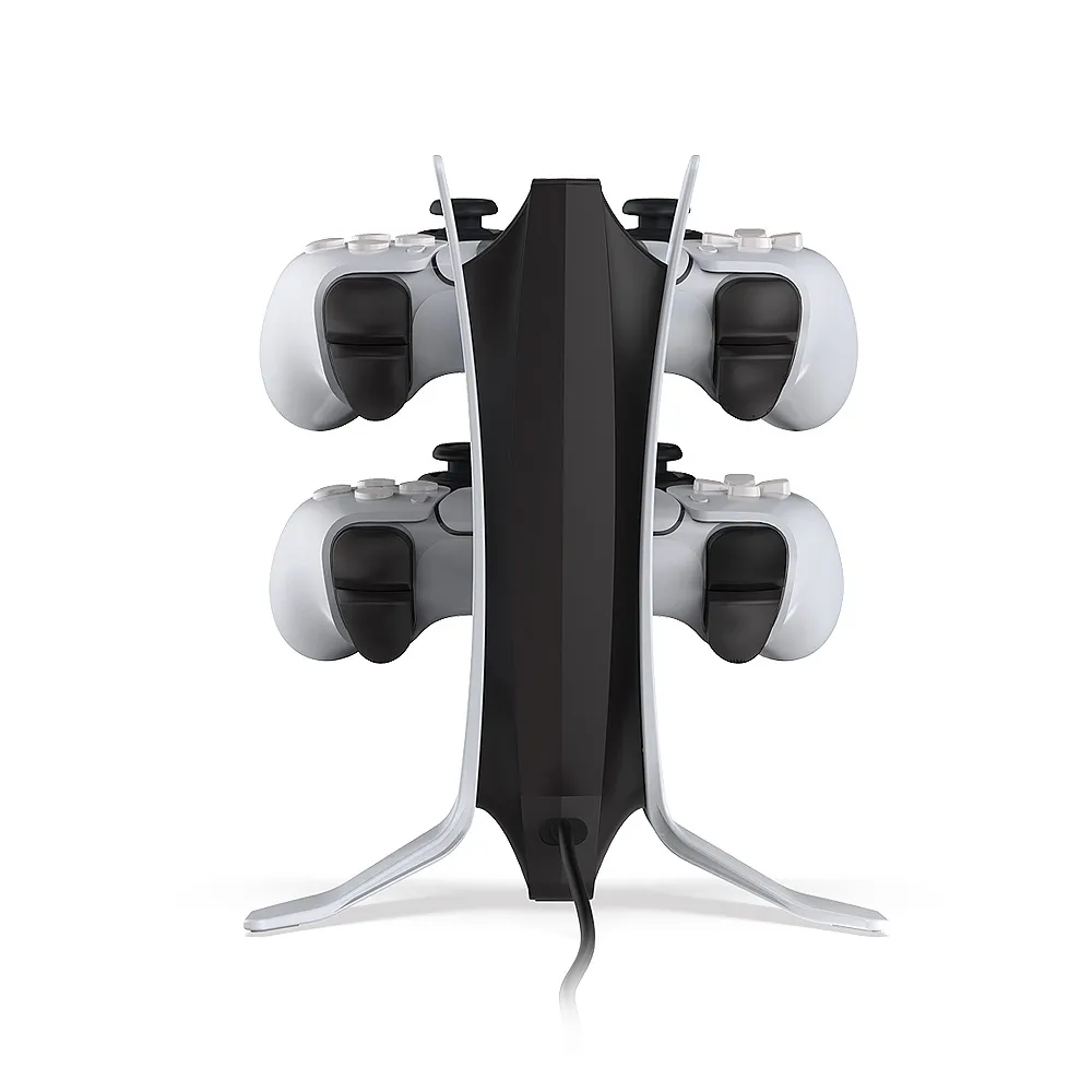 Dobe TP5-0557 stalak-punjac za dva gamepada sa osvetljenjem PS5 beli