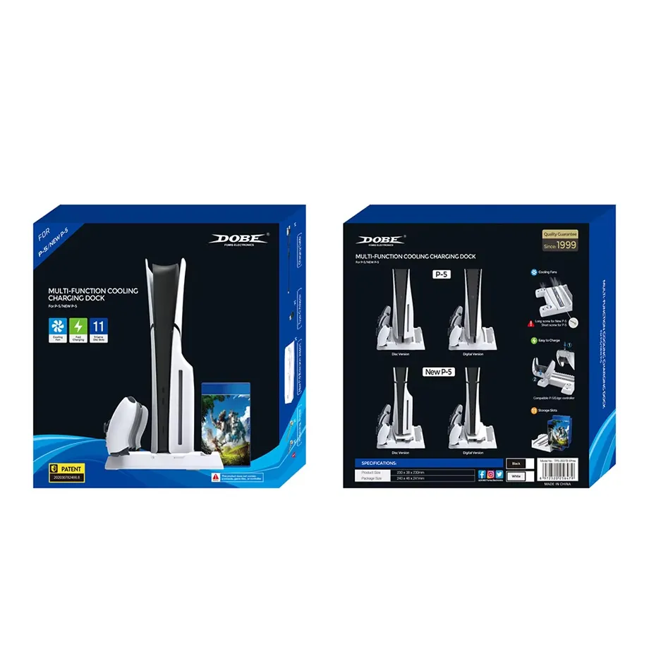 Dobe TP5-3537B multifunkcionalni punjac i cooler za PS5 konzolu