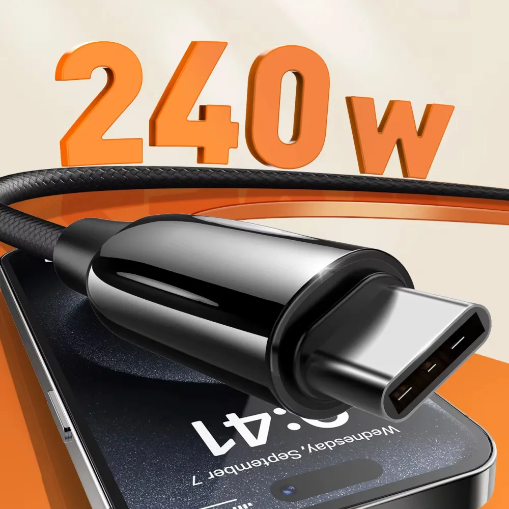 Data kabl LDNIO LC921c -240W Type C na Type C crni 1m