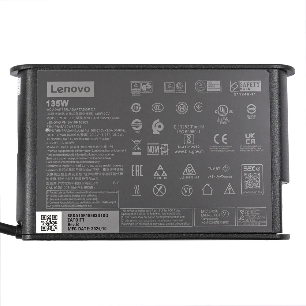 Punjac za laptop Lenovo Type C 20V 6.75A 135W HQ