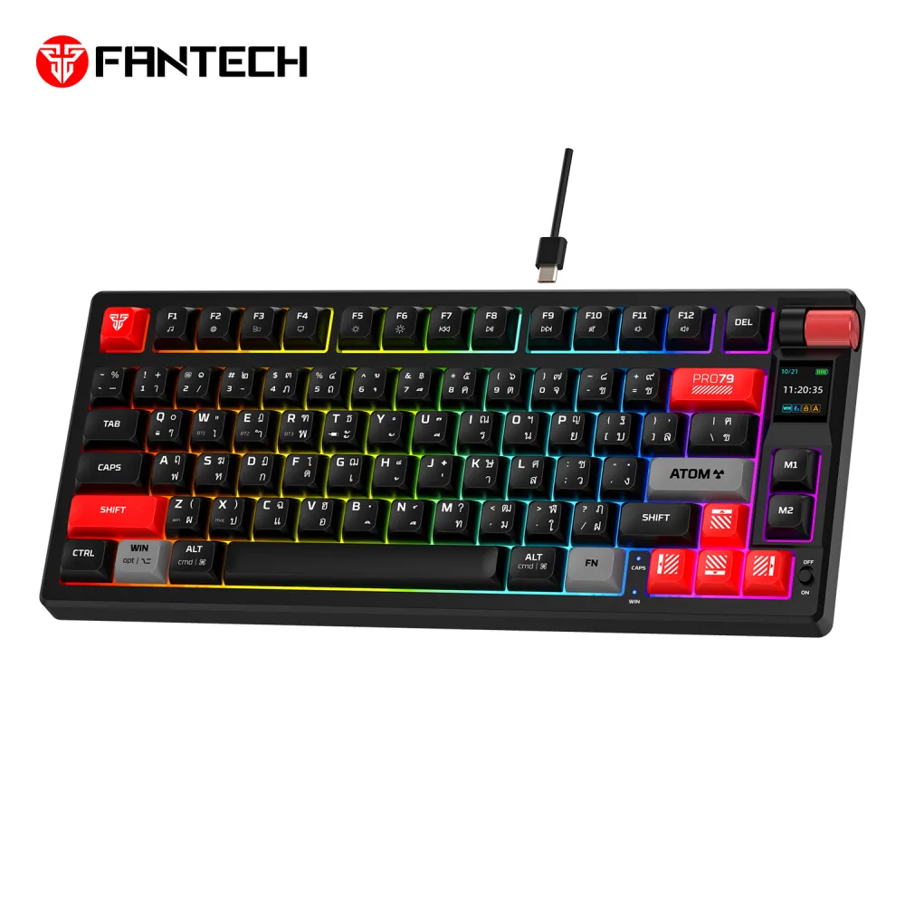 Tastatura Mehanicka Gaming Fantech MK917 RGB Atom PRO79 Wireless crna (Blue switch)