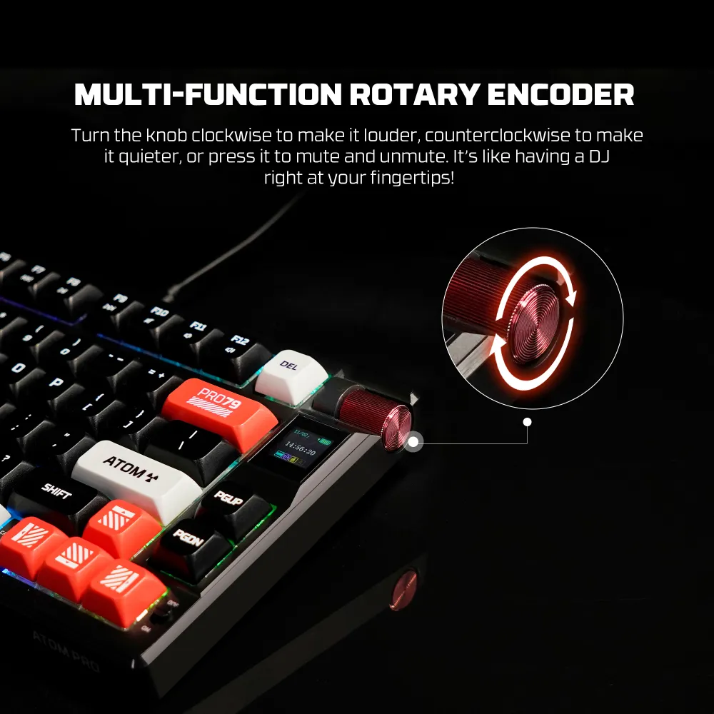 Tastatura Mehanicka Gaming Fantech MK917 RGB Atom PRO79 Wireless crna (Blue switch)
