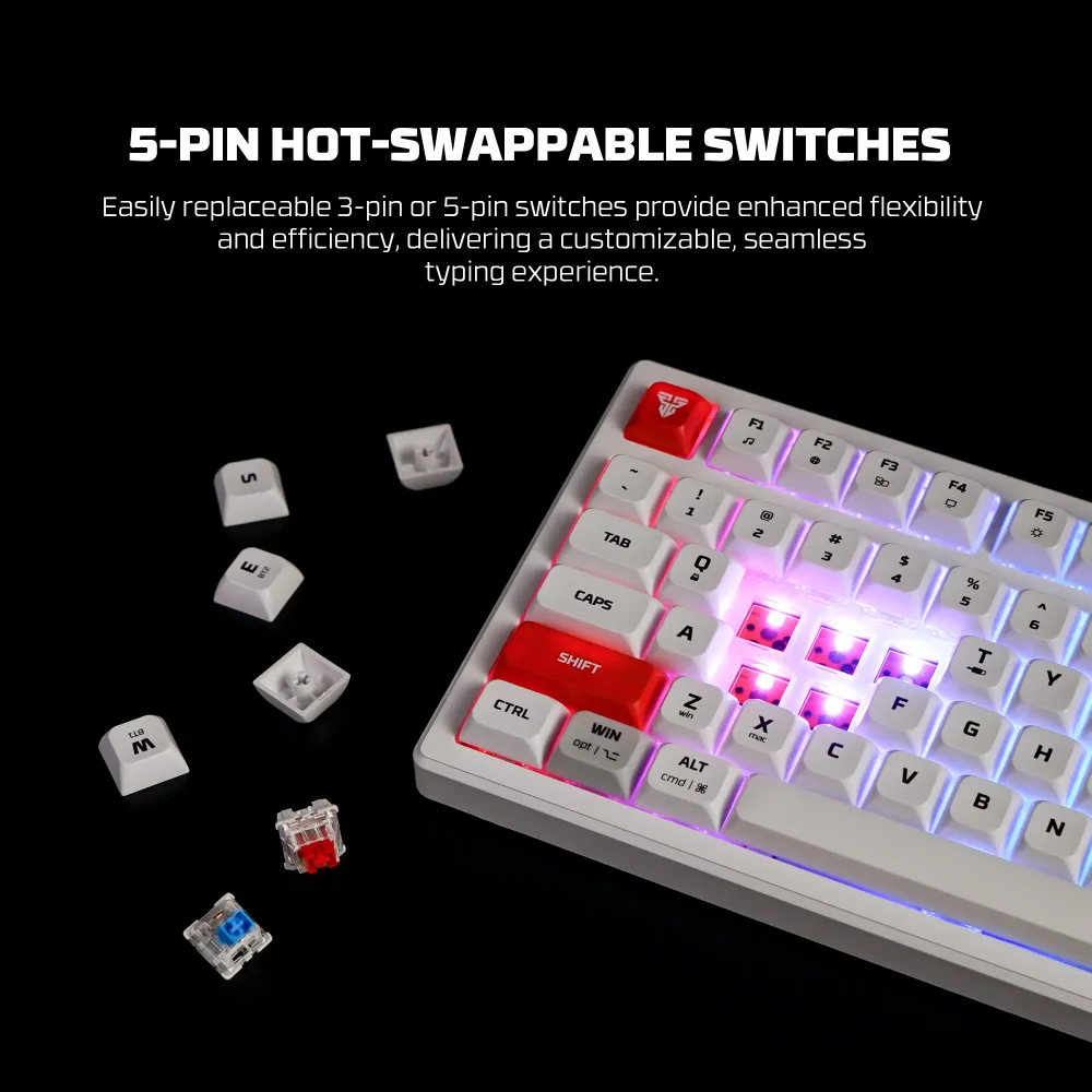 Tastatura Mehanicka Gaming Fantech MK917 RGB Atom PRO79 Wireless crna (Blue switch)