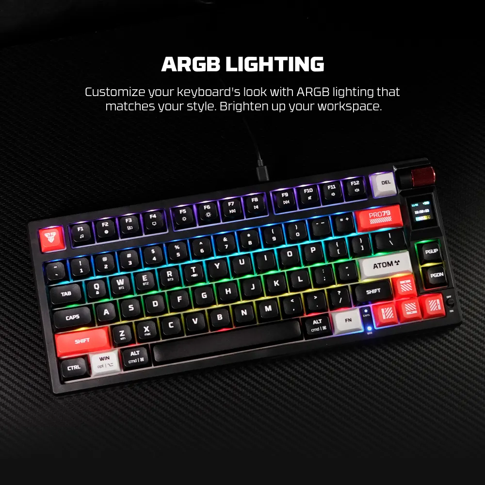 Tastatura Mehanicka Gaming Fantech MK917 RGB Atom PRO79 Wireless bela (Blue switch)