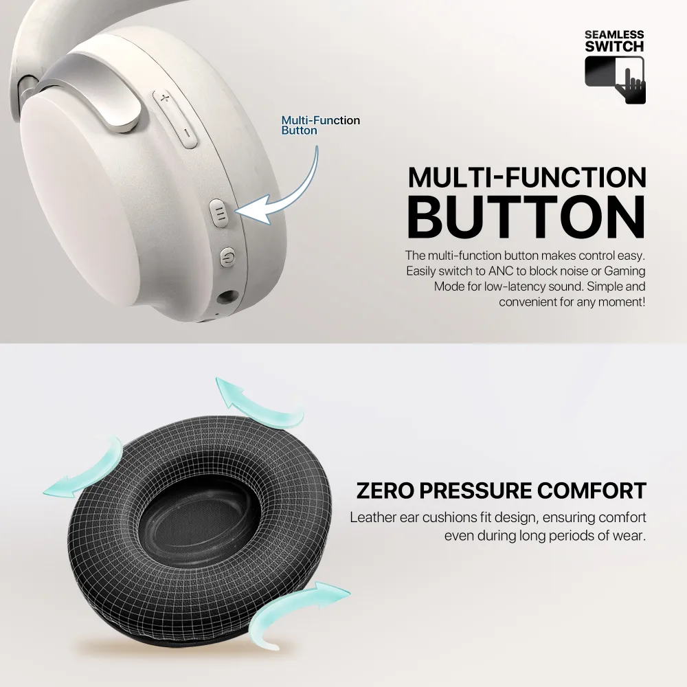 Bluetooth slusalice Fantech GO Flow WH07A sive