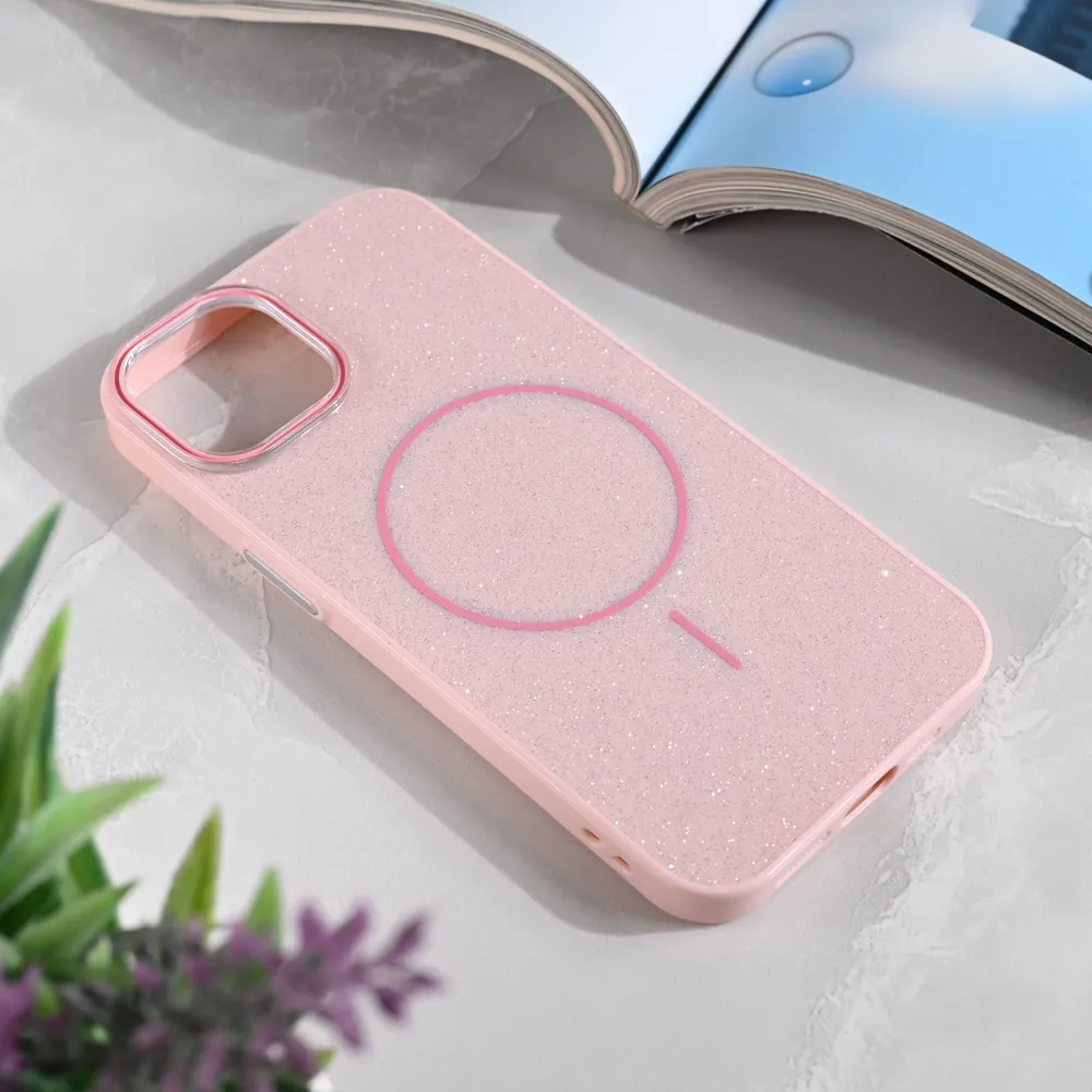 Maska Magsafe Sparkle Dust za iPhone 13/14 6.1 roze