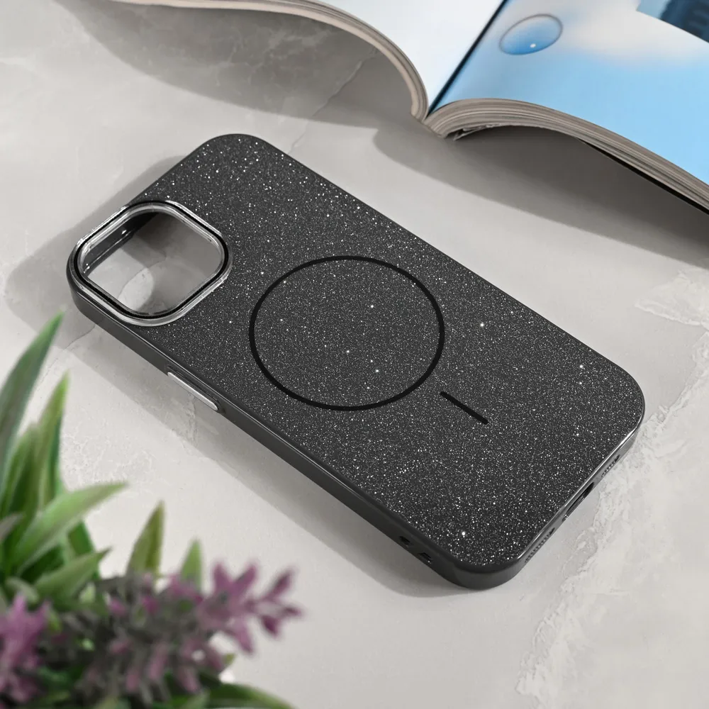 Maska Magsafe Sparkle Dust za iPhone 15 6.1 crna