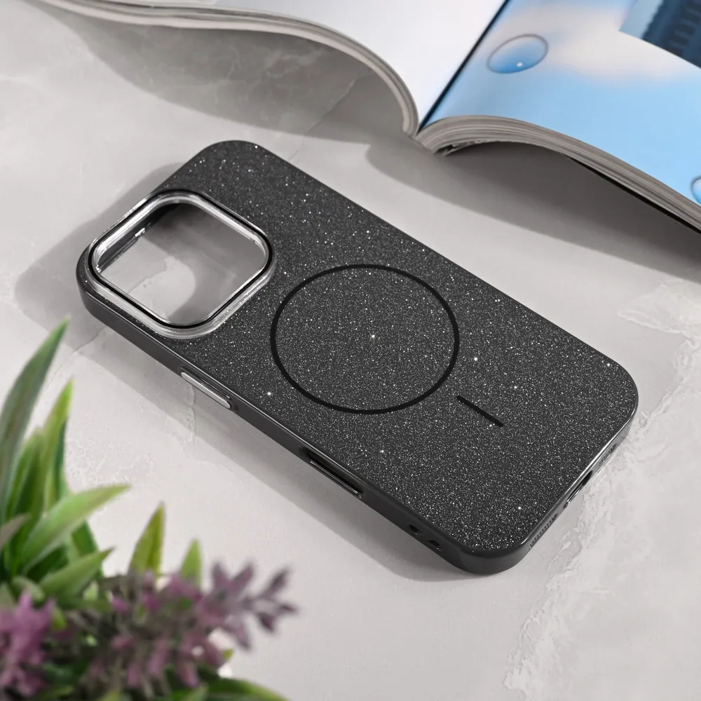 Maska Magsafe Sparkle Dust za iPhone 16 Pro 6.3 crna