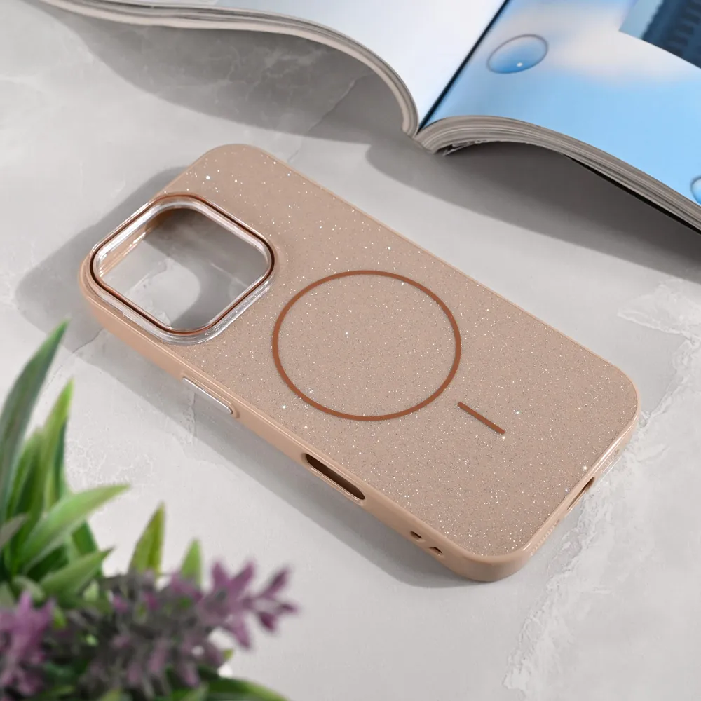 Maska Magsafe Sparkle Dust za iPhone 16 Pro 6.3 zlatna