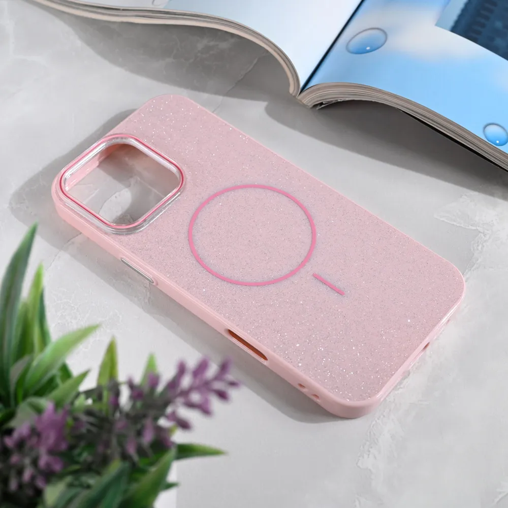 Maska Magsafe Sparkle Dust za iPhone 16 Pro Max 6.9 roze