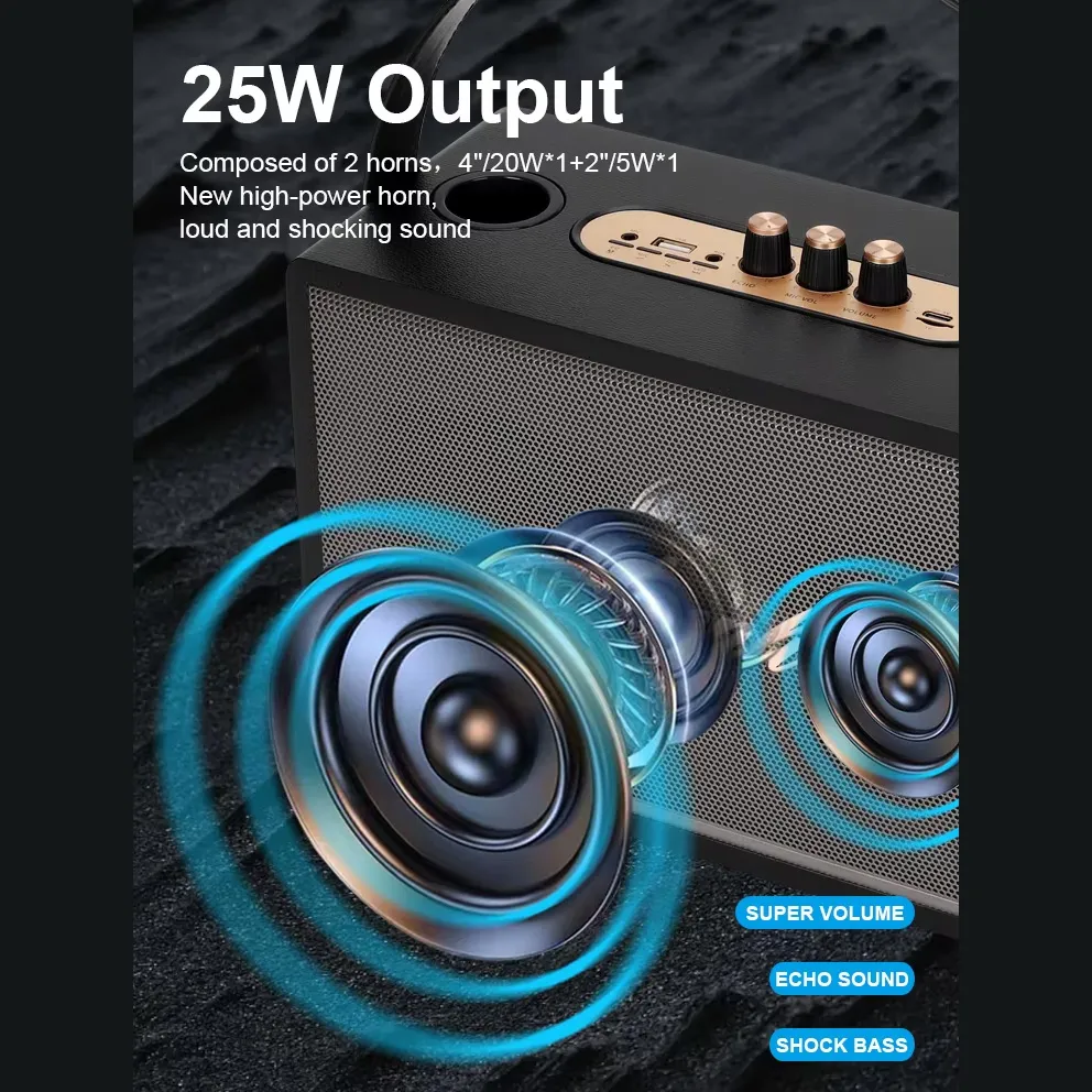 Bluetooth zvucnik Kisonli G107 crno sivi