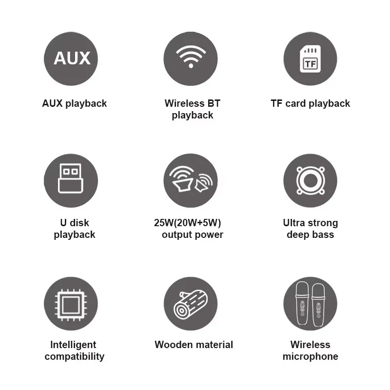 Bluetooth zvucnik Kisonli G107 crno sivi