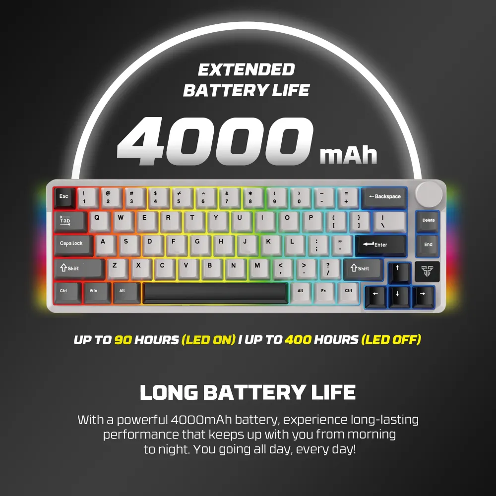 Tastatura Mehanicka Gaming Fantech MK919 Atom PRO66 siva (Blue switch)