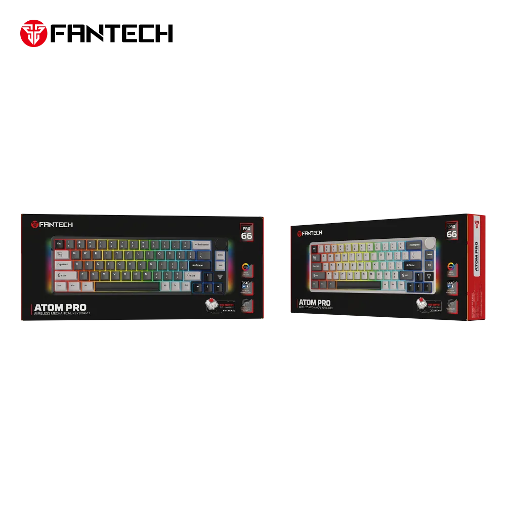 Tastatura Mehanicka Gaming Fantech MK919 Atom PRO66 siva (Blue switch)