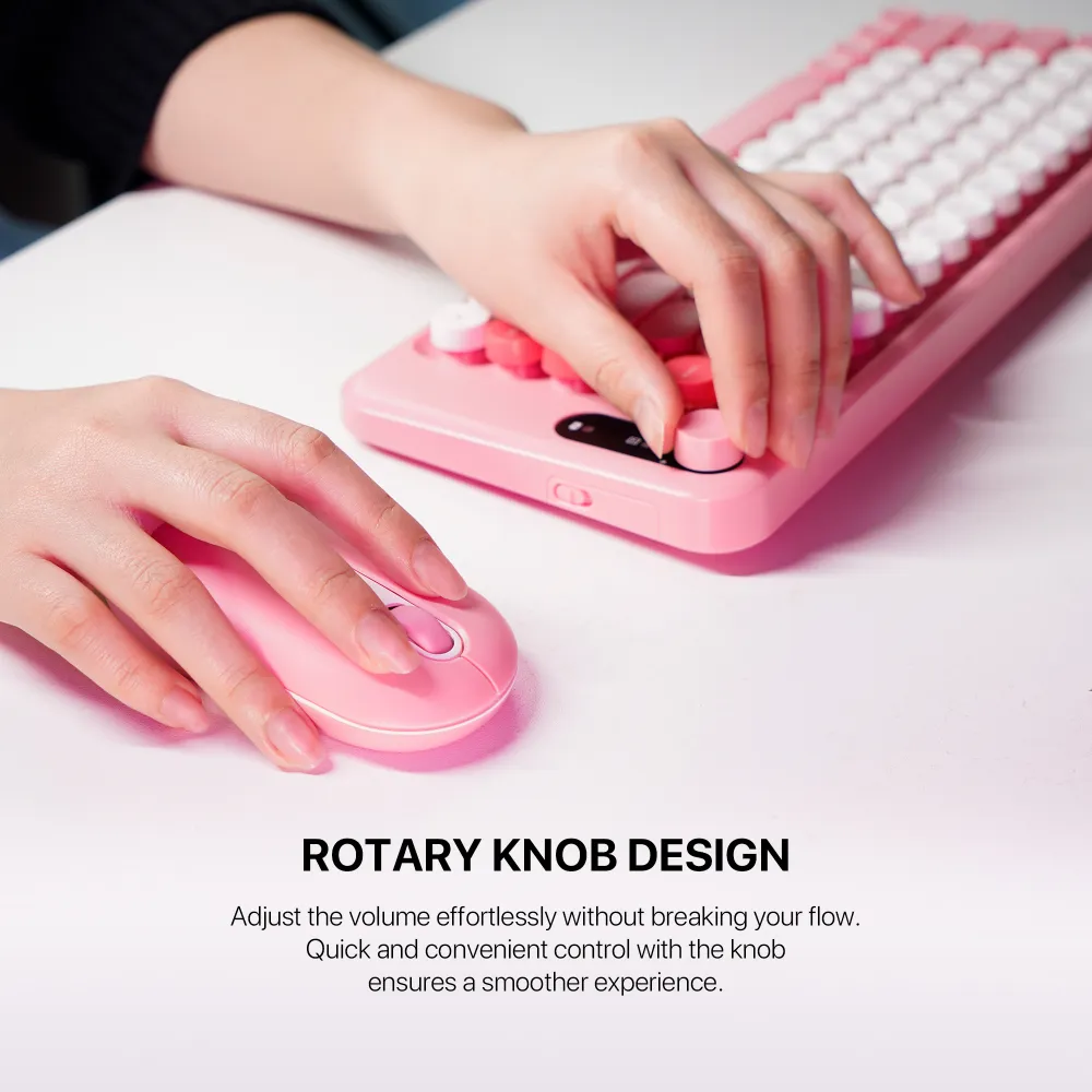 Combo mis tastatura wireless Fantech WK-898 GO mochi85 pink