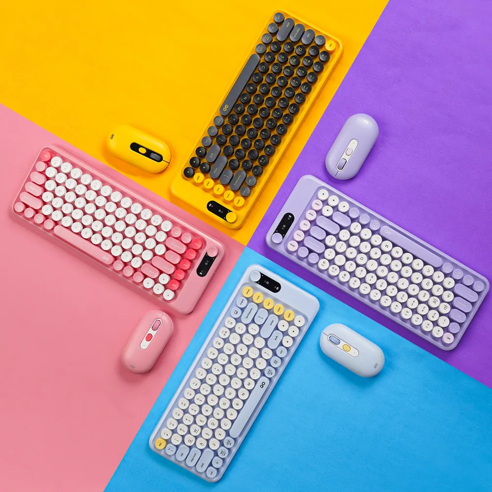 Combo mis tastatura wireless Fantech WK-898 GO mochi85 pink