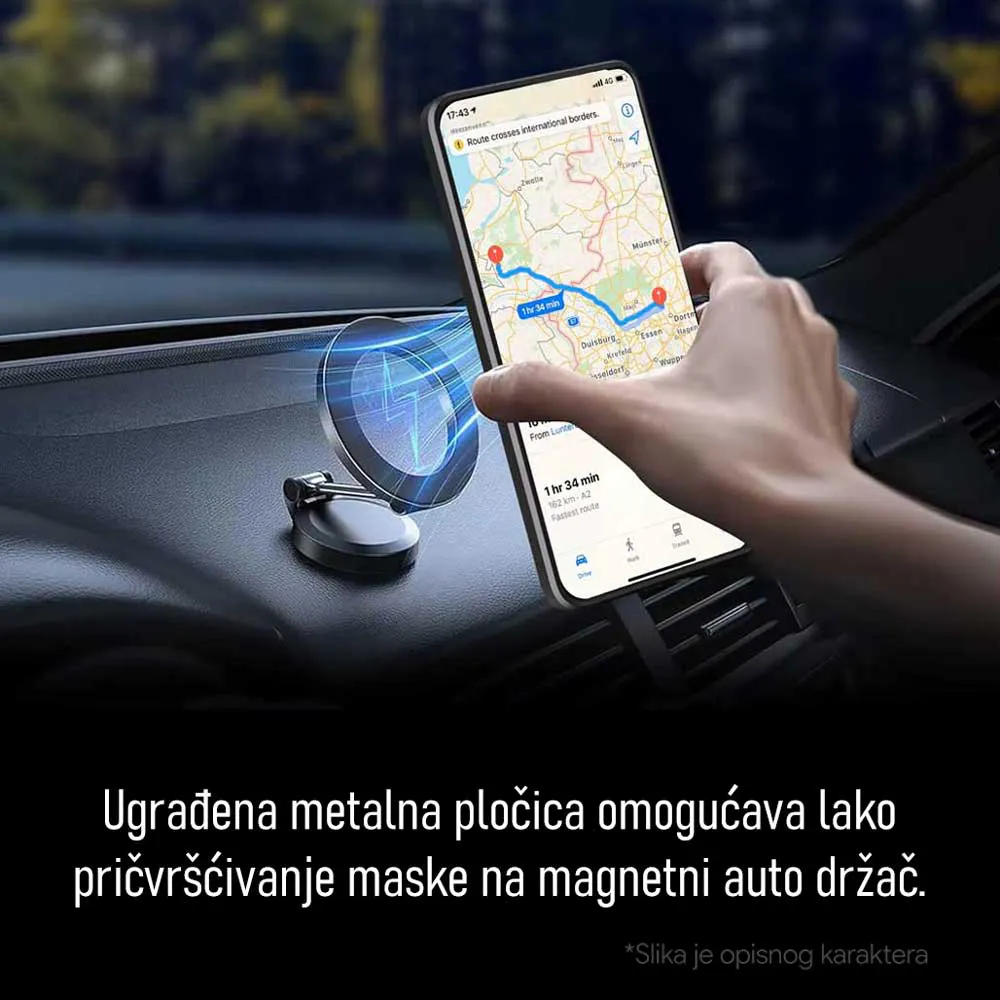 Maska Hard Shield za Honor X8c srebrna
