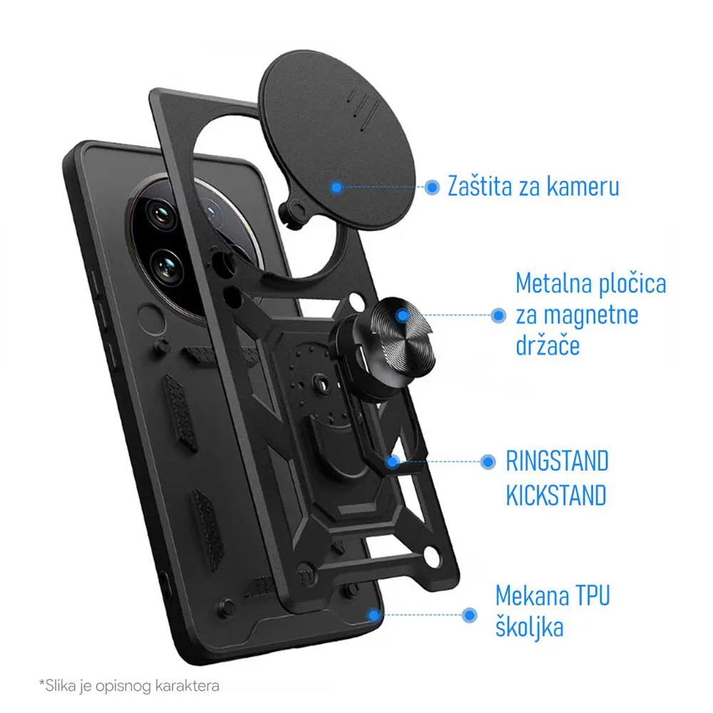 Maska Hard Shield za Honor X8c srebrna