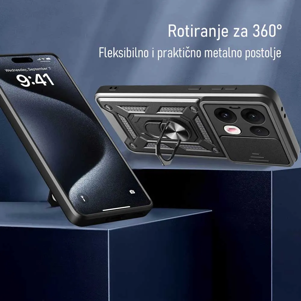 Maska Hard Shield za Honor X8c srebrna