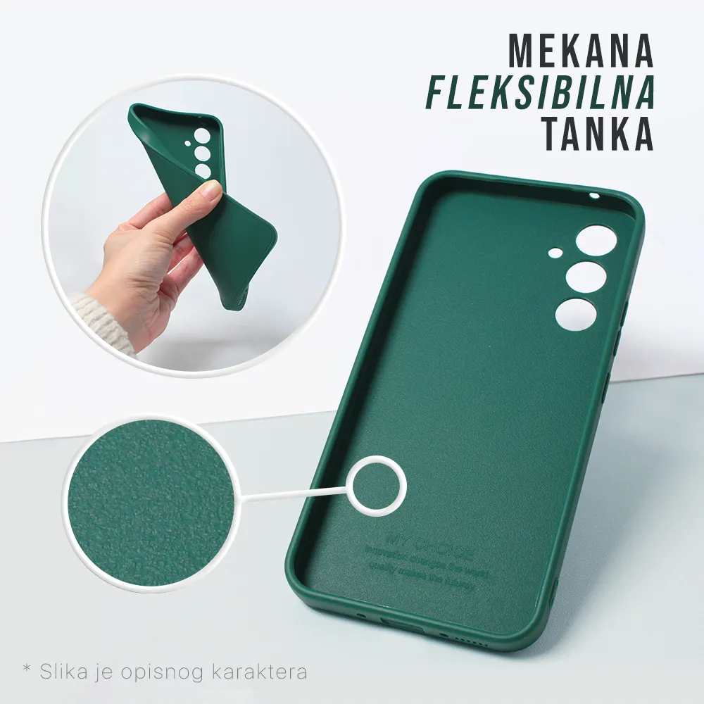 Maska 3D Camera za Xiaomi Redmi Note 14 4G tamno zelena