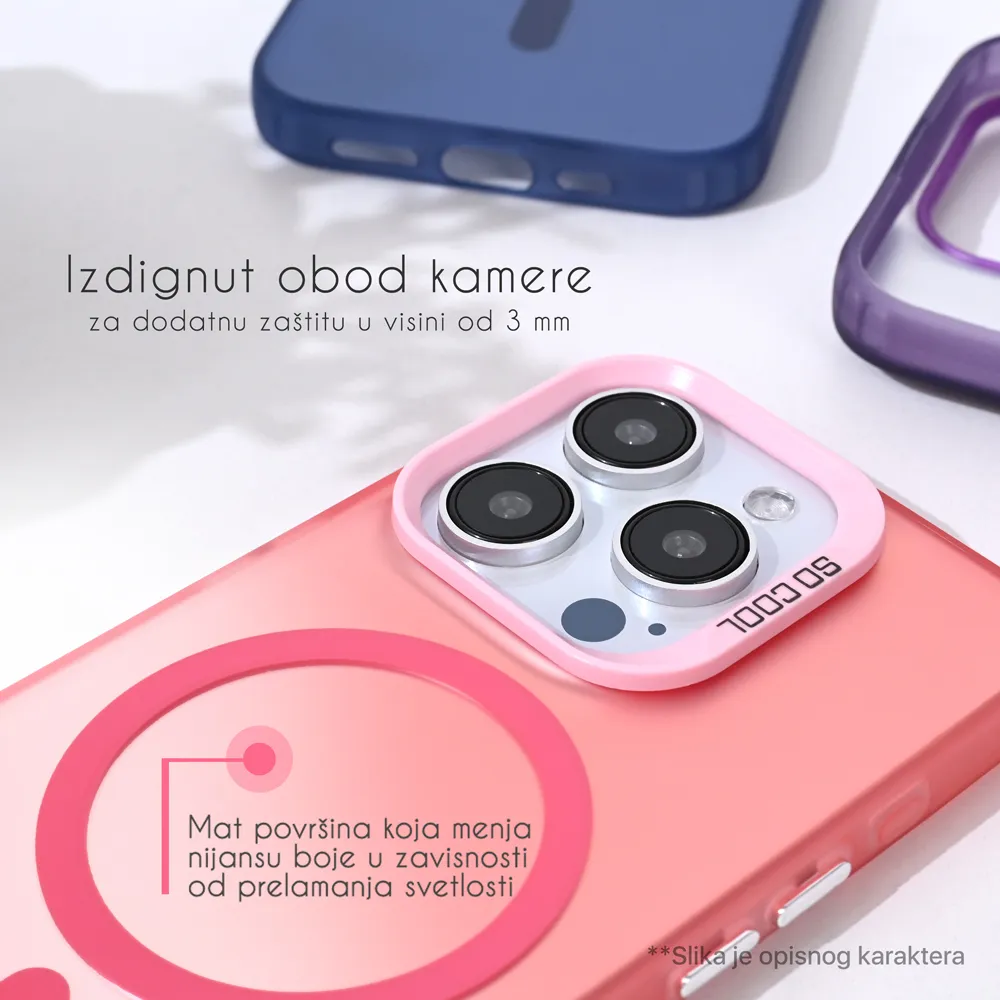 Maska Magsafe Clear za Samsung A366B Galaxy A36 5G roze