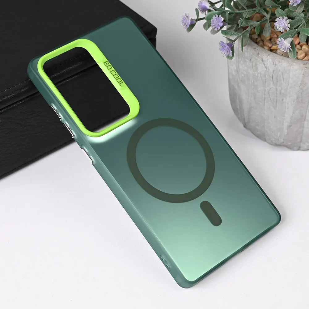 Maska Magsafe Clear za Samsung Galaxy S25 Ultra zelena