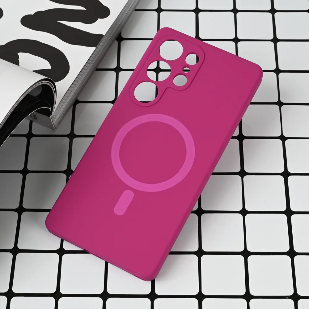 Maska Magsafe Pure color za Samsung S938B Galaxy S25 Ultra tamno pink