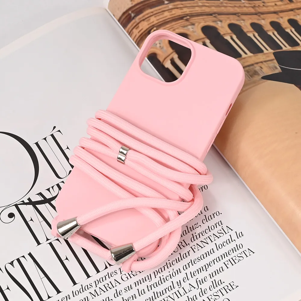 Maska Crossbody za iPhone 15 6.1 roze