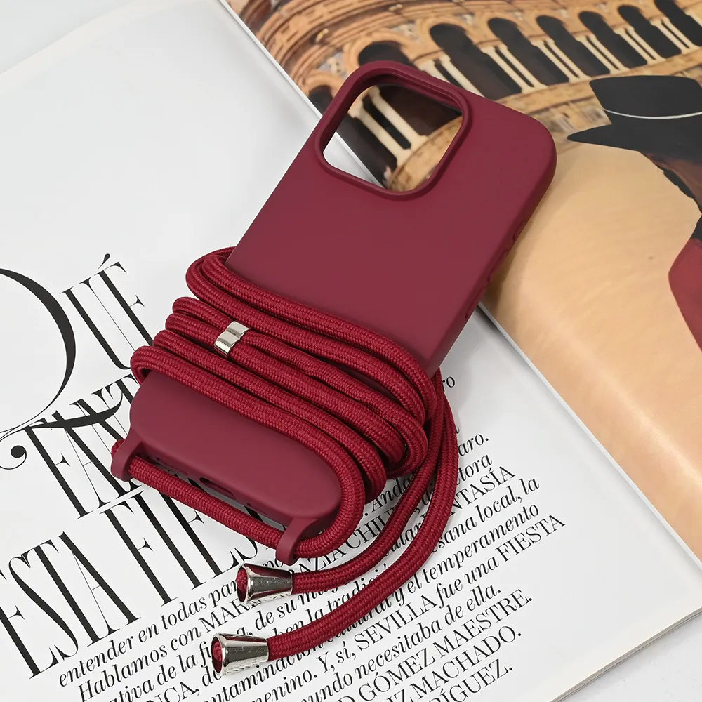 Maska Crossbody za iPhone 16 Pro 6.3 bordo
