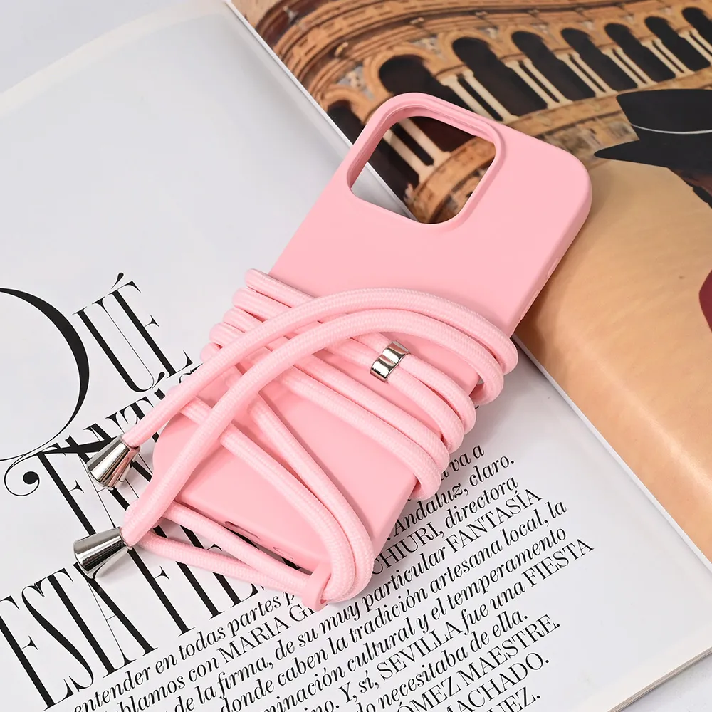 Maska Crossbody za iPhone 16 Pro 6.3 roze