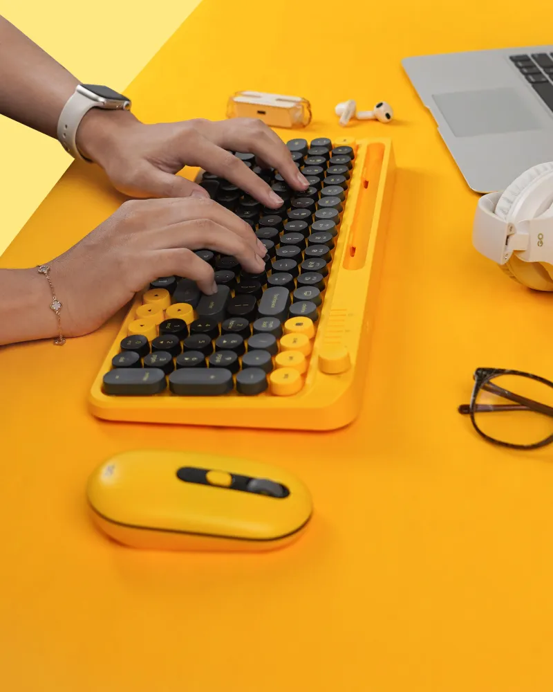 Combo mis tastatura wireless Fantech WK-899 GO mochi101 zuta