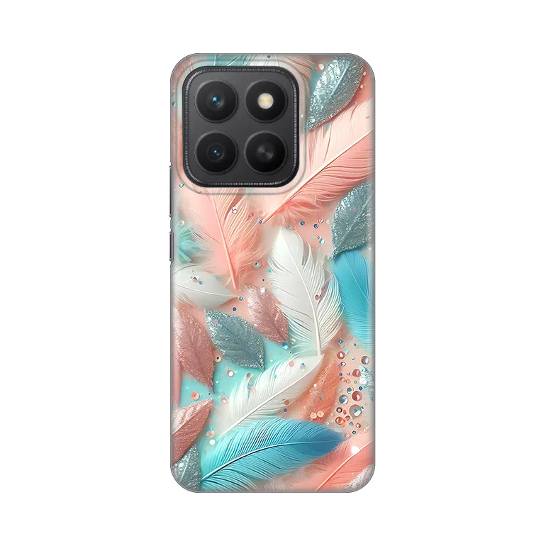 Maska Silikonska Print za Honor X8c Pastel Feathers