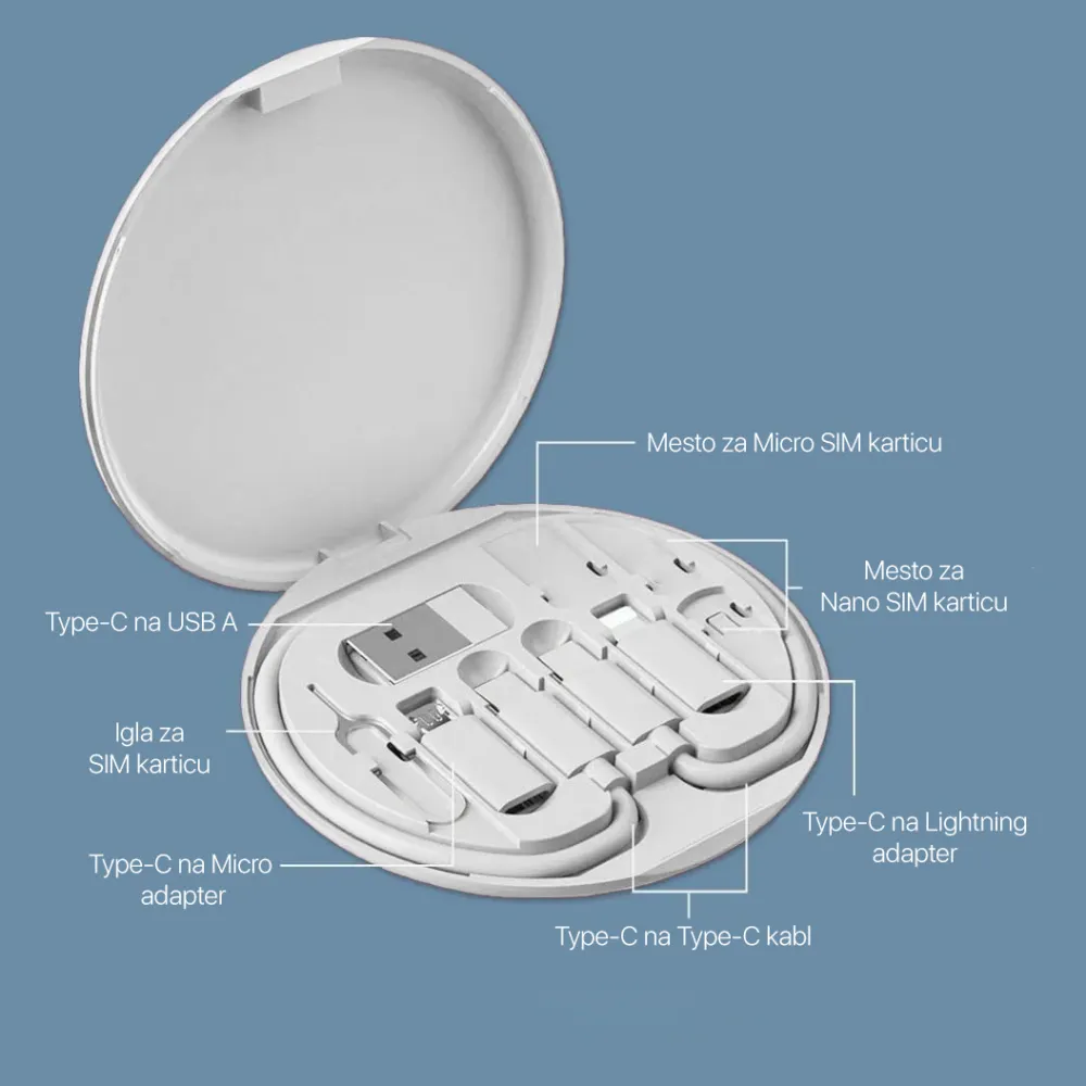 Data kabl Travel Set (Type C, Lightning, Micro USB) All in 1 beli