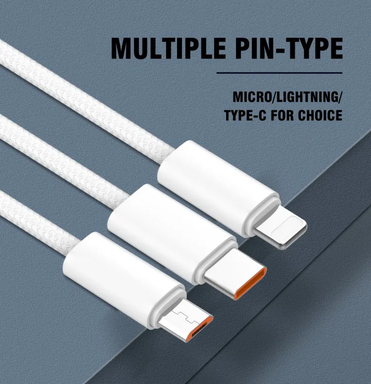 Data kabl LDNIO LS901 25W Fast micro USB beli 1m