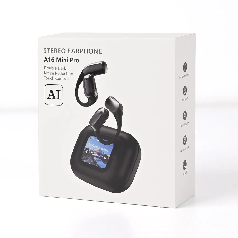 Bluetooth slusalice A16 Mini Pro sa AI prevodiocem crne