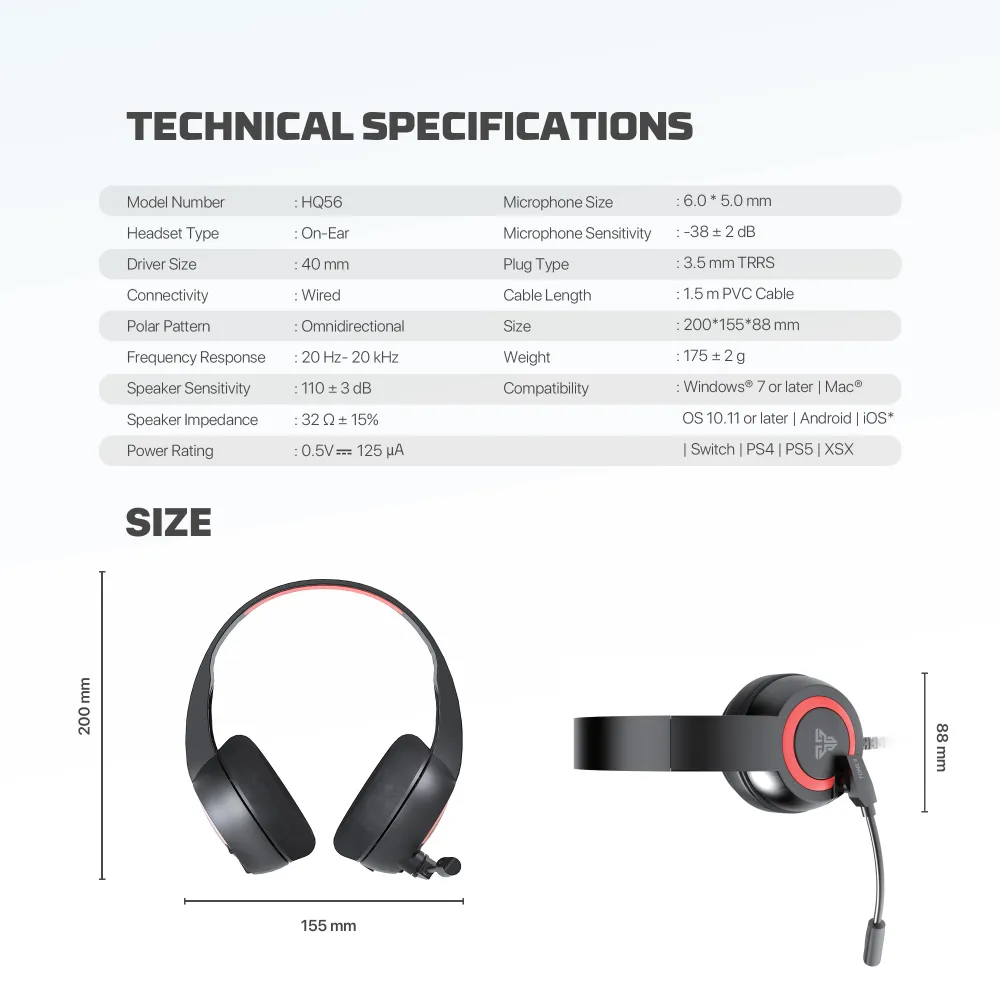 Slusalice Gaming Fantech HQ56 Tone II crne