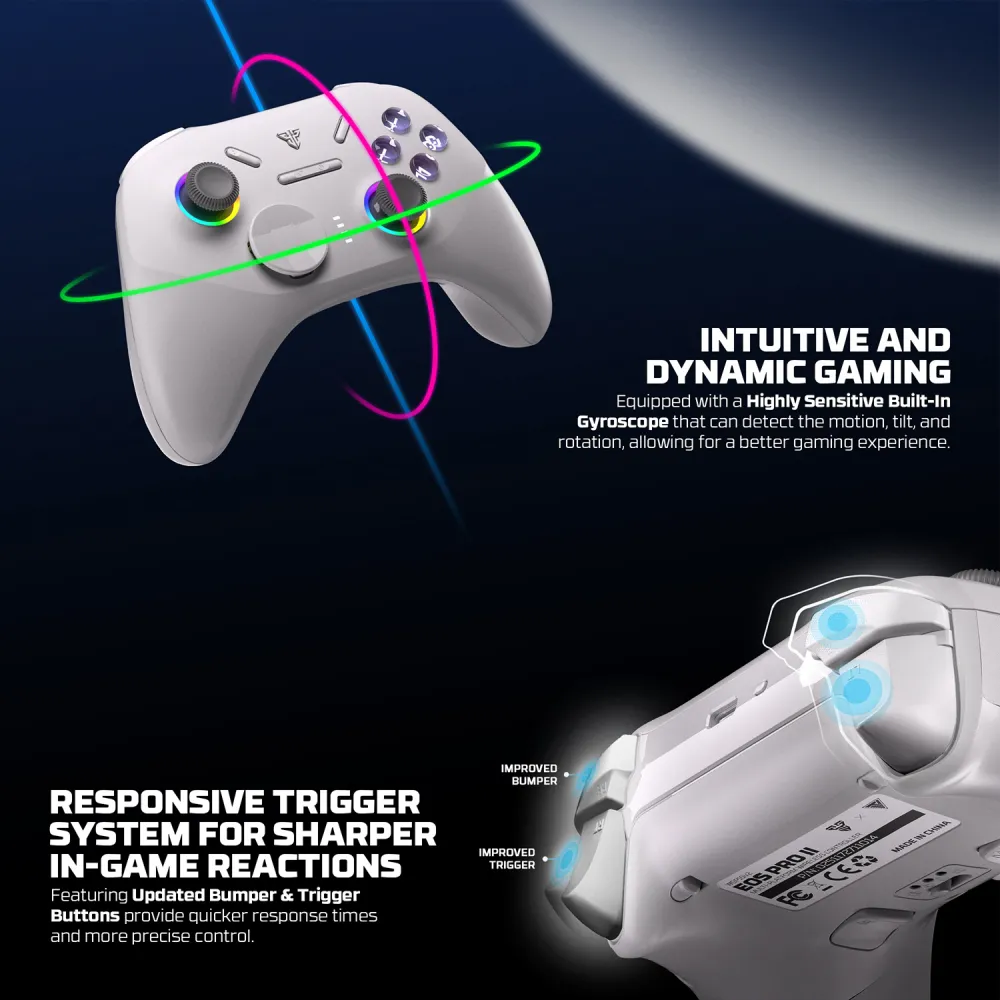 Joypad wireless Fantech WGP15V2 EOS PRO II multiplatform RGB sivi