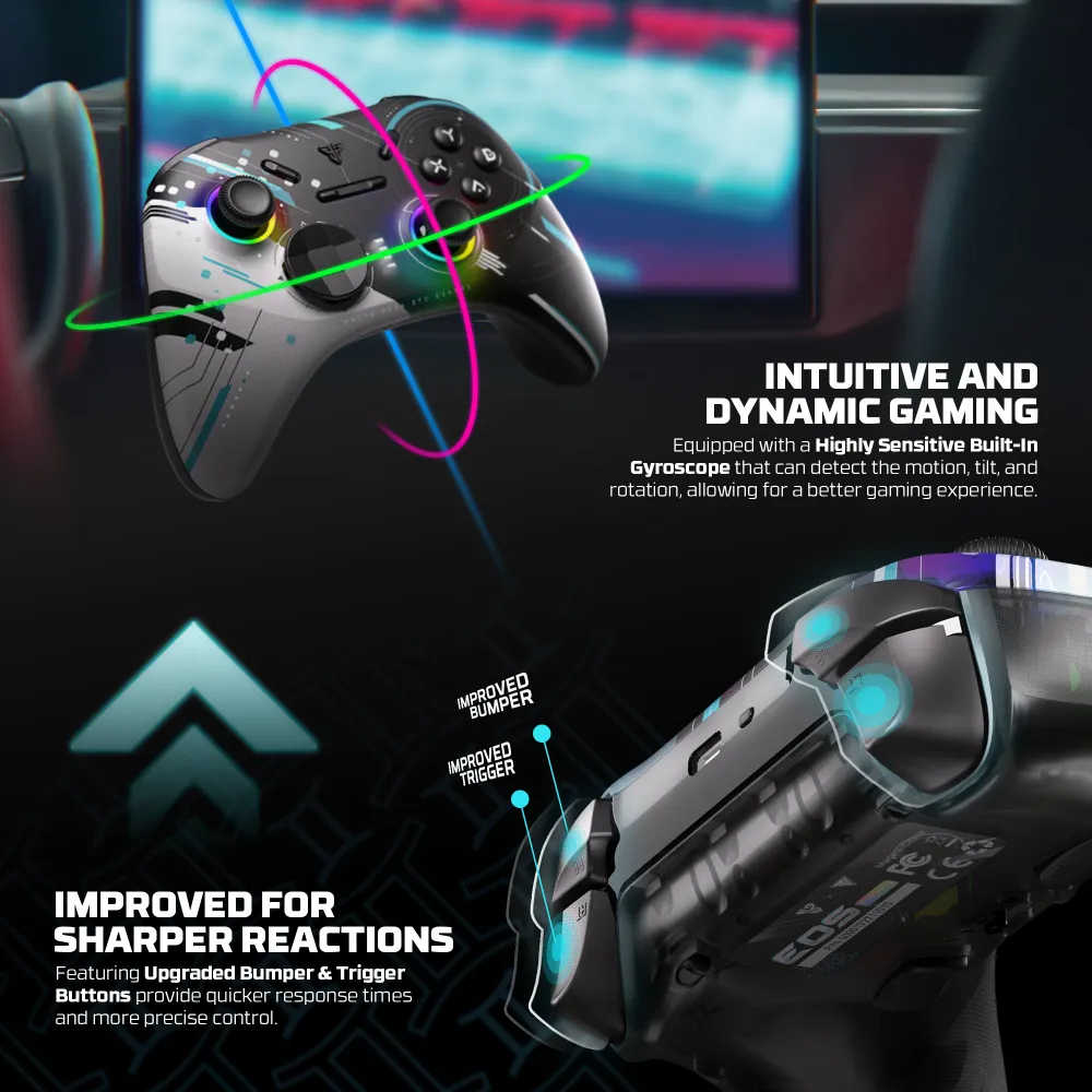 Joypad wireless Fantech WGP15V2S EOS PRO II S Geminus multiplatform RGB crni