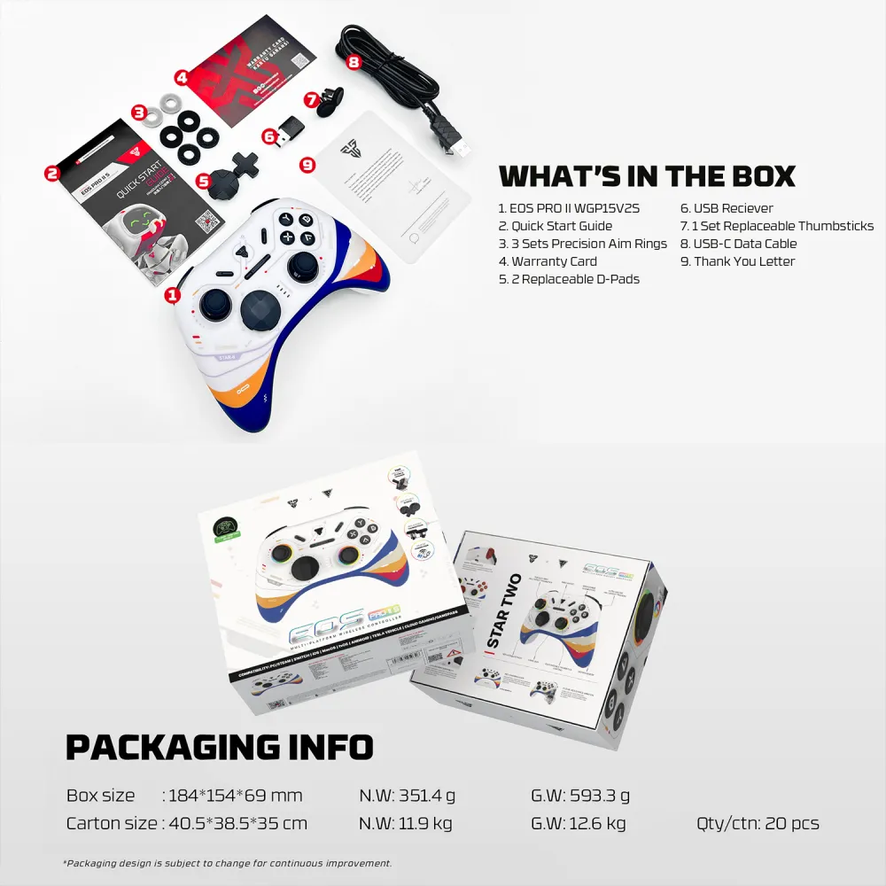 Joypad wireless Fantech WGP15V2S EOS PRO II S Start Two multiplatform RGB beli