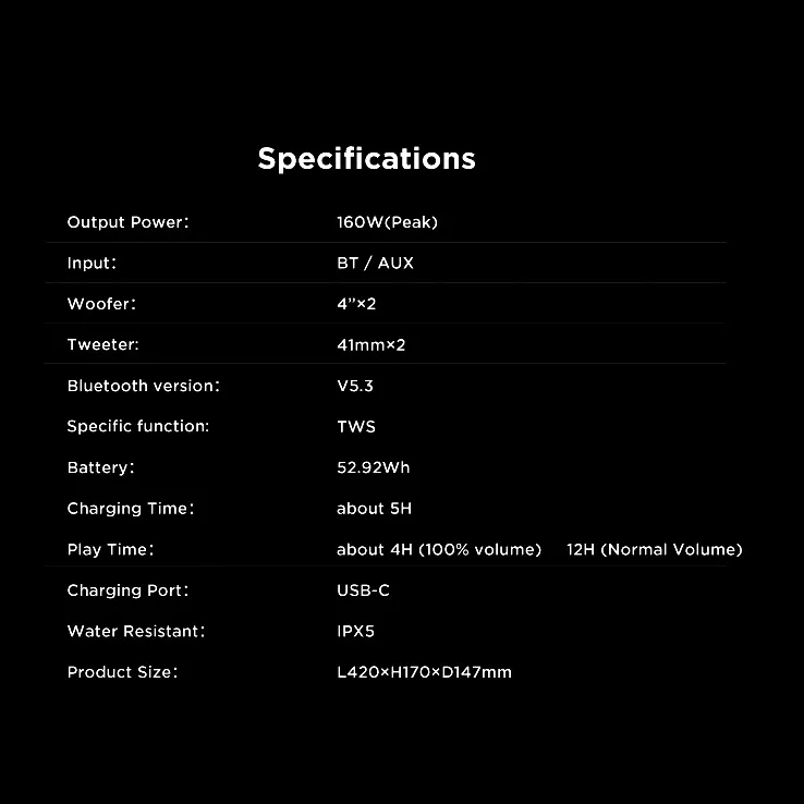 Bluetooth zvucnik BUGANi Brief Pro BS12303 crno-zlatni