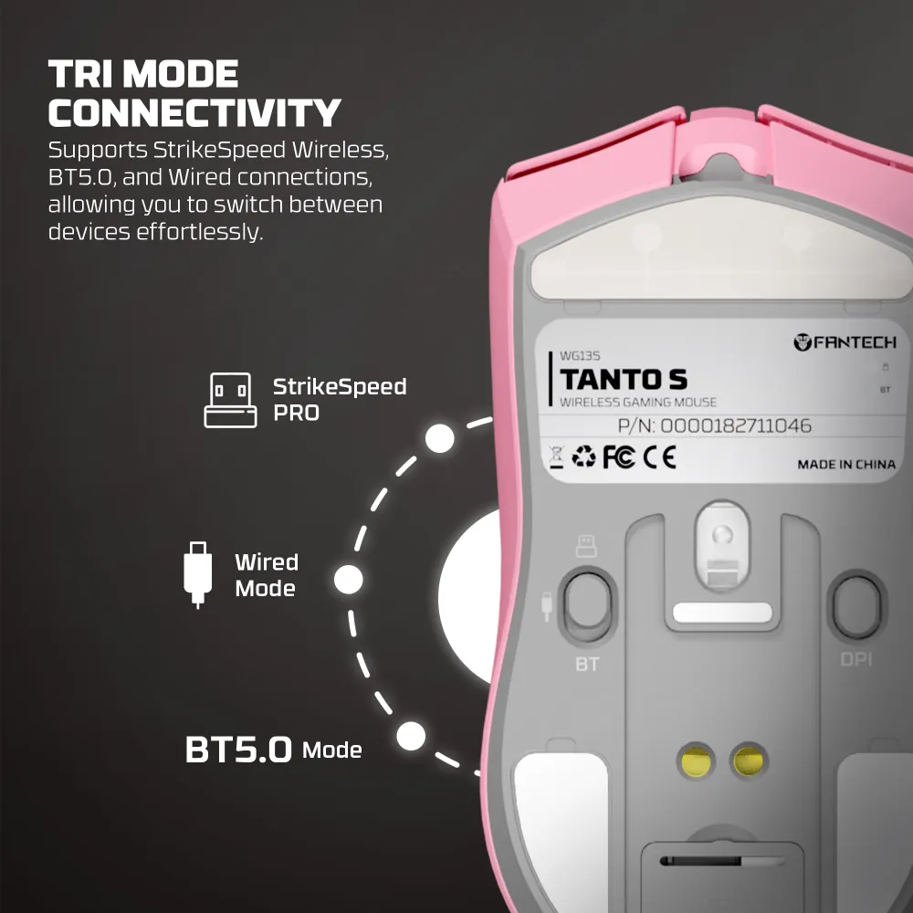 Mis Wireless Gaming Fantech WG13S Tanto S crni