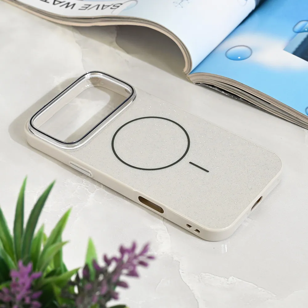 Maska Magsafe Sparkle Dust za iPhone 17 Pro Max 6.9 srebrna