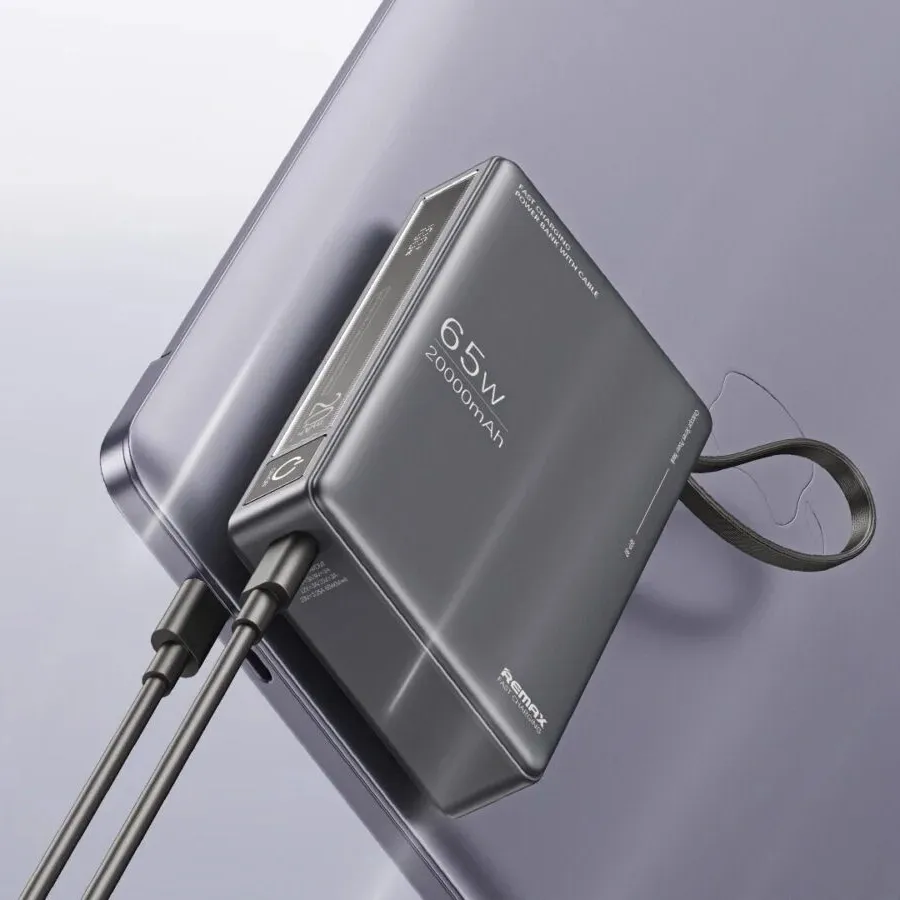 Power bank prenosiva baterija REMAX Wingle Series RPP-87 65W+22.5W Fast Charging 20000 mAh crni
