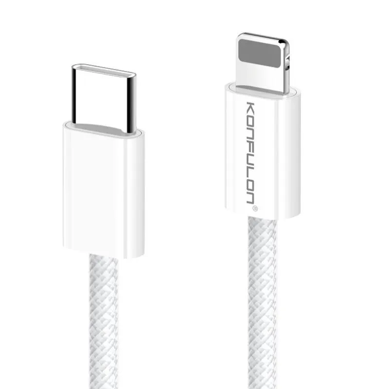 Data kabl KONFULON DC81 27W Type C na iPhone lightning beli 1m