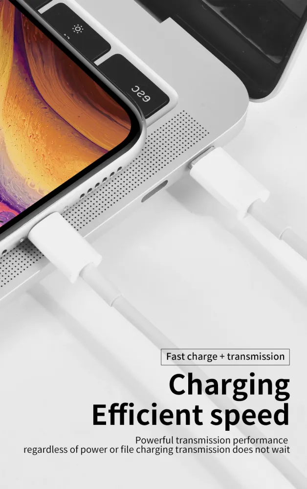 Data kabl Coteci CS2165 3A PD na iPhone lightning beli 1m